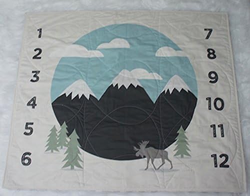 Baby Milestone Blanket , Baby Quilt ,Woodland , Chevron , Play matt , Crib Bedding , Babylooms