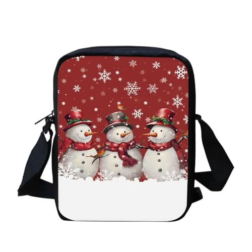 GIFTPUZZ Christmas Snowman Messenger Bag for Women Girl Small Shoulder Purse with Adjustable Strap Crossbody Bags Purse Wallet Teen Travel Portable Cute at Amazon