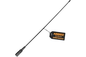 ABBREE AR-771C GMRS (155/462MHz) Antenna 15.3inch Whip Antenna SMA-Female for Baofeng UV-5R GMRS GM-15Pro GM-5RH UV-5G Plus TD-H3 UV-9G Radioddity TD-H5 GMRS Radios (Black)