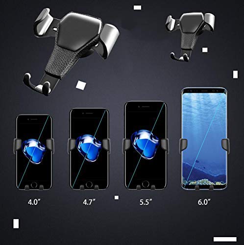 2PCS Cell Phone Holder for Car, ZOORE Auto-Clamping Air Vent Car Mount Holder Cradle, Universal Stand Holder Compatible with iPhone Xs XR X 8 7 6 6s Plus 5 5S 5C, Galaxy S10 / S10+ / S9 / S9 and More