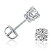 IGI Certified 1/2ct TW Round Real Diamond Stud Earrings for Women in 14K White Gold or Yellow Gold with Screw Backs