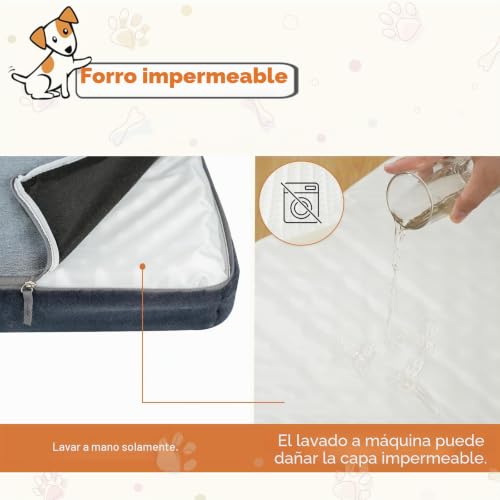 EMPSIGN Reversible Dog Cushion (Hot & Cold), Waterproof Dog Mat for Large Dogs (35" x 22" x 3"), High Density Foam Dog Bed, Dog Mattress with Cover