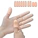 Sumifun Finger Covers, 10 Packs of Finger Sleeves Protector for Nails, Fingertips, Scald, Finger Pain Relief, Finger Tubes for Crafting, Basketball, Volleyball, Gardening - Light Pink