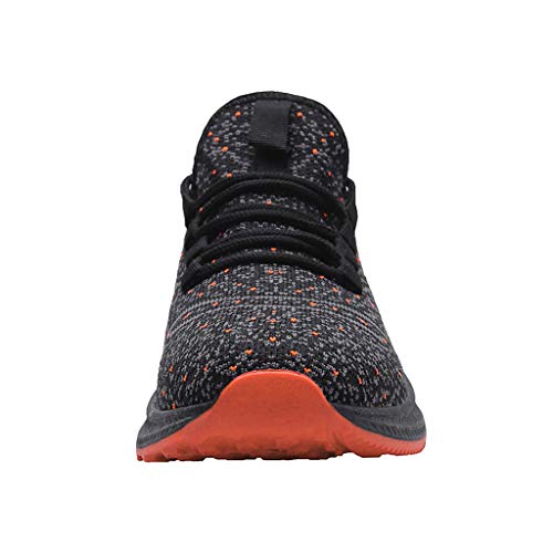 DondPO Mens Athletic Breathable Sneakers Fashion Running Shoes Light Tennis Zapatos Footwear for Men Walking Workout Orange