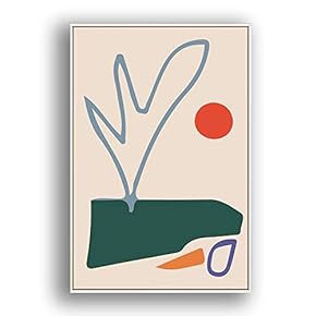 Framed Canvas Wall Art for Living Room, Bedroom Illustration Canvas Prints for Modern Home Decoration Ready to Hang - 16"x24" inches