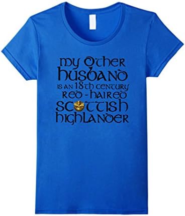 Womens OUTLANDER MY OTHER HUSBAND Tshirt Small Royal Blue