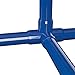 FORMUFIT 1” 4-Way Tee Furniture Grade PVC Fitting in Blue, Made in USA, UV-Resistant, Impact-Proof, 1.315” Actual Socket Diameter (Pack of 4) - F0014WT-BL-4