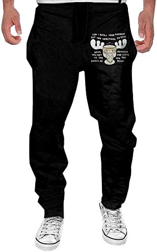 WaHaHa Christmas Vacation Men's Running Pants Black Size XXL