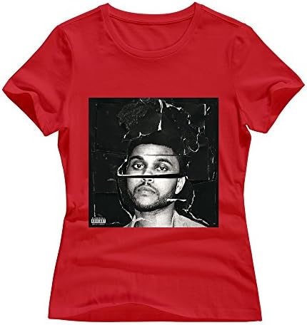 Red Ninva O-Neck Beauty Behind The Madness T-shirts For Woman Size XXL