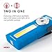 300-Lumen LED Work Light Flashlight: Durable Pocket Sized Magnetic Flashlight Featuring 2 Light Modes, A Pocket Clip, Hanging Hook and Magnetic Base - NEBO TINO 6089 – Blue