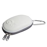 Hermitshell Hard Travel Case Fits Apple Magic Mouse (I and II 2nd Gen) and Carabiner (White)