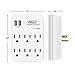 CRST 6-Outlets Wall Tap (900 Joules) Surge Protector with Dual USB Charging Ports for Home, School, Office and More - [ETL Listed]