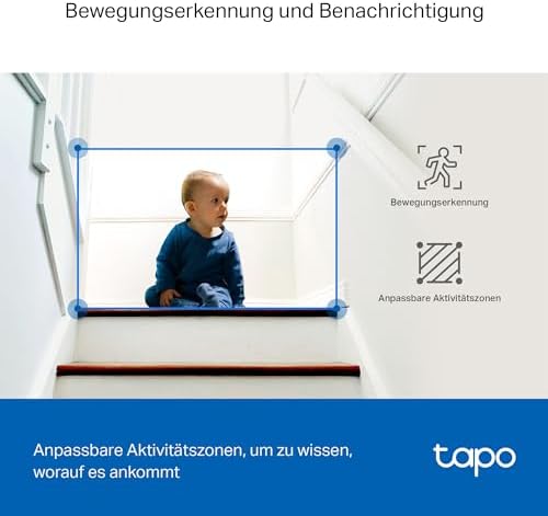 TP-Link C220 360°-WLAN-Überwachungskamera für den Innenbereich, 2K 4MP, IR Nachtsicht, Bewegungserkennung, Zwei-Wege-Audio, kompatibel mit Alexa und Google Assistant, für Babys/Haustiere