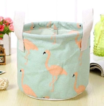 Sorter Wooden Cotton Linen Storage Basket Folding Desktop