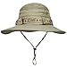 LETHMIK Waterproof Fishing Sun Boonie Hat, Summer Wide Brim UV Protection Safari Cap Outdoor Hunting Hat for Men&Women Beige