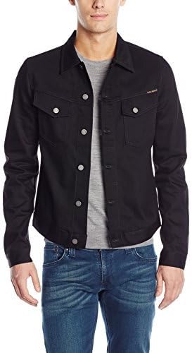 Nudie Jeans Men's Kenny Dry Black Jacket, Dry Black, Large at Amazon Menâs Clothing store