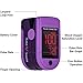Zacurate Pro Series 500DL Fingertip Pulse Oximeter Blood Oxygen Saturation Monitor with Silicon Cover, Batteries and Lanyard (Royal Violet)