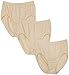Bali Designs Women's Plus Size 3-Pack Damask Microfiber Full Brief Panty