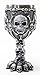 Elegant Silver Skulls & Bones Wine Goblet Stainless Medieval Collectible Home Decor Gift Water Cup Halloween Horror Film Theme Party Ornament (G16598) Perfect Gift Idea For Halloween