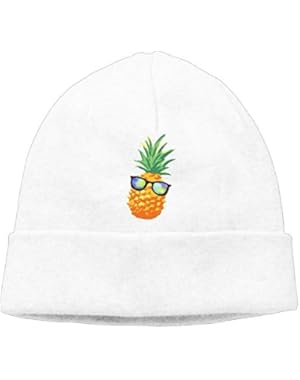 Pineapple With Sunglasses Female Casual Warm Knit Head Hat Cap