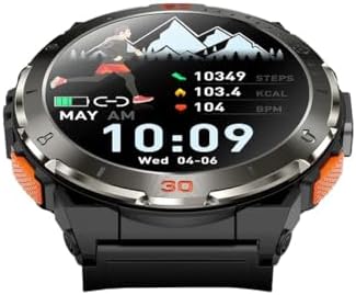 Relógio inteligente SOSPIRO R10 GPS AMOLED 1.43" – Relógio Inteligente Desportivo com Bluetooth 5.2, Monitor Cardíaco SpO2, 8 modos desportivos, 3ATM Resistente à água – Preto