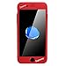 iPhone 8 Plus/7 Plus Case,AICase Ultra Thin Full Body Coverage Protection Soft PC [Dual Layer][Slim Fit] Case with Tempered Glass Screen Protector for iphone 8 Plus/7 Plus 5.5 inch (Supreme-Red)