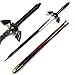 THE Legend of Zelda Real Steel Dark Master Sword and Dark Shield Set Costume Black Link Hylian