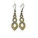 CHOP MALL® Vintage Circle Spinal Hollow Bronze Copper Drop Earrings For Women Lady(1 Pair)