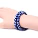 Qitian 8mm Afghanistan Lapis Lazuli Bracelet Blue Stone Beads Stretchy Strand Bracelets（2 pack）