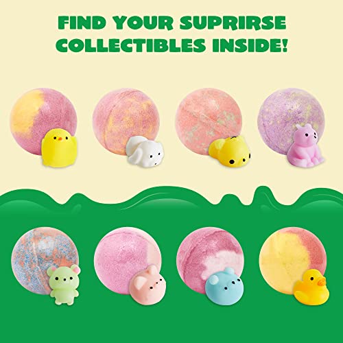 8 Pack Bubble Bath Bombs for Kids with Mochi Squishy, Surprise Toy