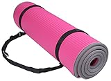 BalanceFrom GoFit All-Purpose 2/5-Inch (10mm) Extra Thick High Density Anti-Slip Exercise Pilates Yoga Mat with Carrying Strap