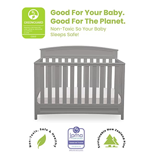 Delta Children Sutton 4in1 Convertible Baby Crib, Grey Pricepulse