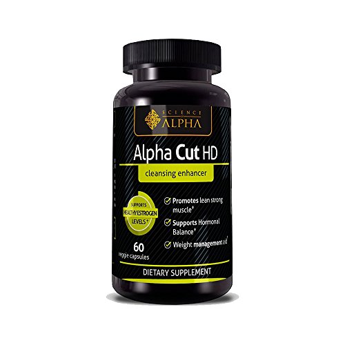 Alpha Cut HD Men's Natural Detox Cleanser to Flush Toxins and Boost Energy. Safe & Effective to Promote Lean Muscle Growth with Turmeric (30 Servings)