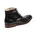 Metrocharm MC123 Men's Cap Toe Lace up Dress Casual Ankle Boot (10.5, Black)