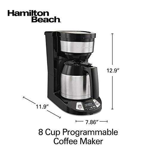 Hamilton Beach 8 Cup Programmable Coffee Maker with Thermal Carafe