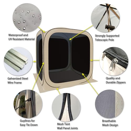 HOOYEAH 12x12 Pop-up Screened Tent Review: Instant Portable Gazebo with Mosquito Net image 17