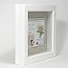 Lawrence Frames Shadow Box Frame with Linen Inner Display Board, 8 by 8-Inch, White