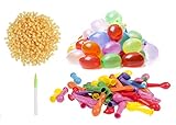 500 Water Balloons Refill kit, Included 500 Assorted Color Balloons and 500 Rubber Bands with 1 Quick and Easy Refill Tool [Straws Not Included] Greatest Value (Jarty Party Brand)