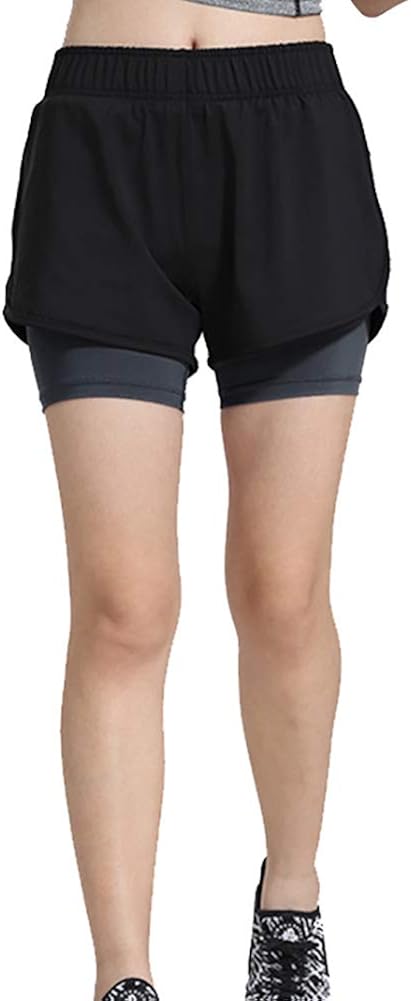 2 In 1 Hose MOVEUP Herren 2 In 1 Shorts Schnelltrocknende Laufshorts Mit Taschen Sport Kurze Hosen Fitness Laufhose Jogginghose Für Übung Shorts Kurz