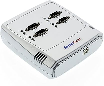 SerialGear 4-Port USB DB-9 Serial Adapter Solution for Windows Operating Systems