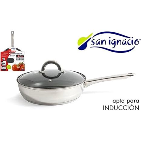 SARTEN ANTIADHERENTE CON TAPA 20CM SAN IGNACIO: Amazon.es: Hogar