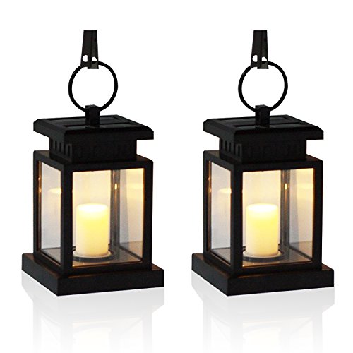 Win-Win Solar Hanging Umbrella Lantern Solar Lights Outdoor Hanging Candle Lantern Wireless Wate ...