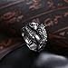 FENDINA Men's Cool Stainless Steel Cross Japanese Style Koi Carp Man Boy Punk Biker Ring Bands (9)