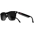 Enzemit E13 Bluetooth Audio Smart Glasses for Men Women, Blue Light Blocking & Sunglasses Lens for Office Outdoor Sports Drive Hands-Free Calling, Easy Automatic Pairing (Black Lens)