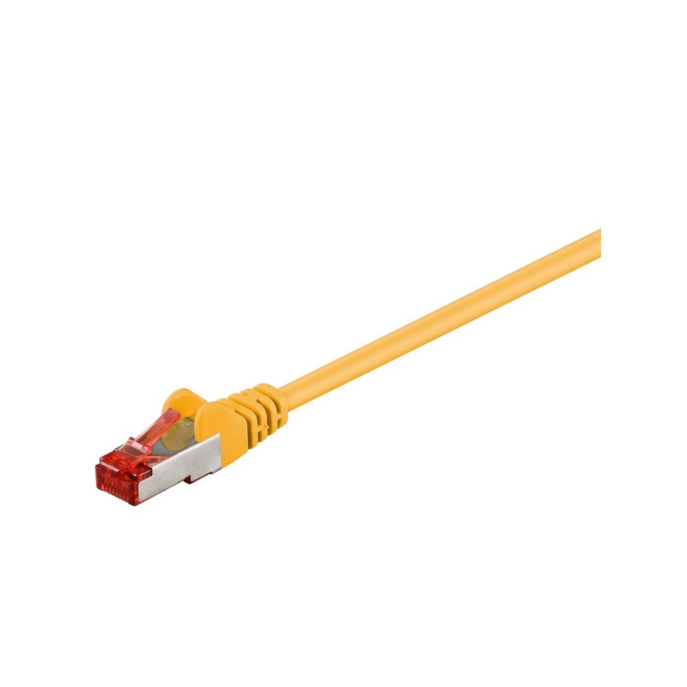 Goobay 95463 CAT 6 Patch Cable, S/FTP (PiMF), Yellow, 0.5 m Length