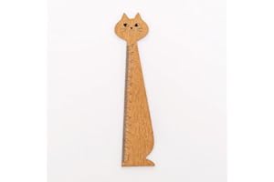 1Pcs Cat Shape Ruler 15cm Kitten Straight Ruler for DIY Drawing,Line Drawing,Measuring School Office Supplies (Black)