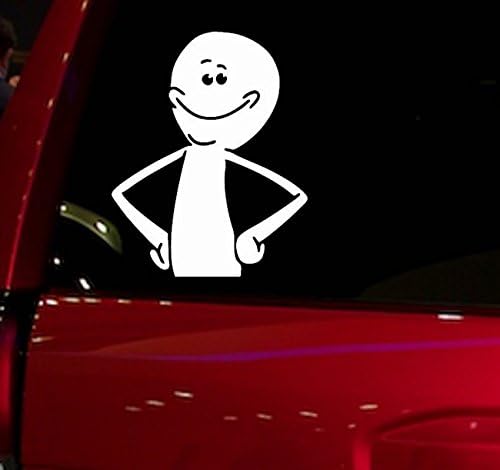 WALL BANNERS LLC | Mr Meeseeks | Rick and Morty | Vinyl Sticker Decal for Vehicle Cars Trucks Vans SUV Window Windshield Folder Walls (MR MEESEEKS)