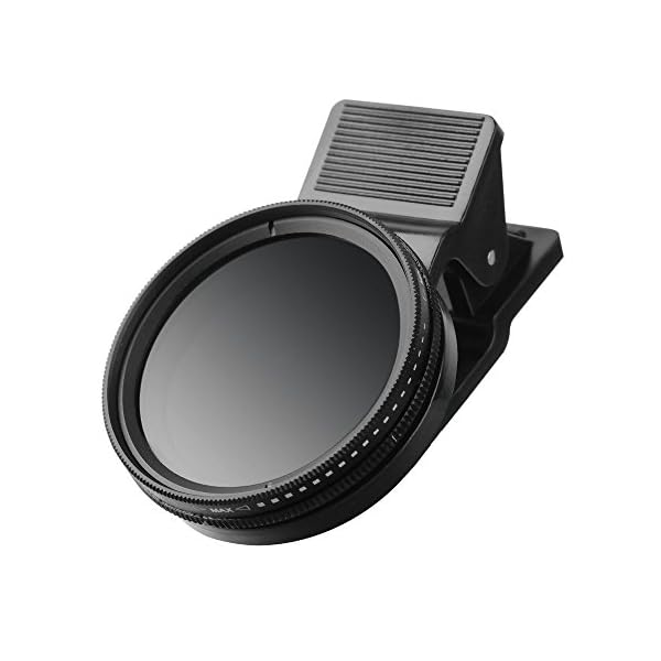 ZOMEI Einstellbare Neutral-Dichte Clip-On ND 2-400 Objektiv-Filter mit Clip für iPhone 6S, 6S Plus, Samsung Galaxy und…