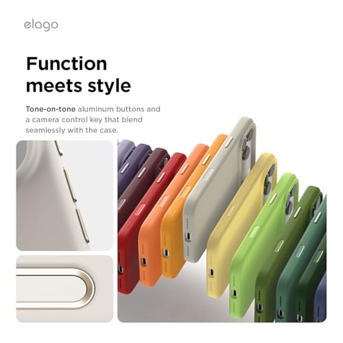 elago Funda Magnética de Silicona para iPhone 17 Pro MAX 6,9'' - Compatible con MagSafe, Silicona Líquida Premium, Funda Protectora, Antigolpes, Perfil Delgado (Piedra)