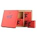 ONETANG Mooncake, White Lotus Seed Paste with Double Salted Egg Yolks,Traditional Cantonese Style, 100% Lotus Seed, Typical Traditional Chinese Dessert, A Must for Mid-Autumn Festival, 21.17 Oz (4 Pcs